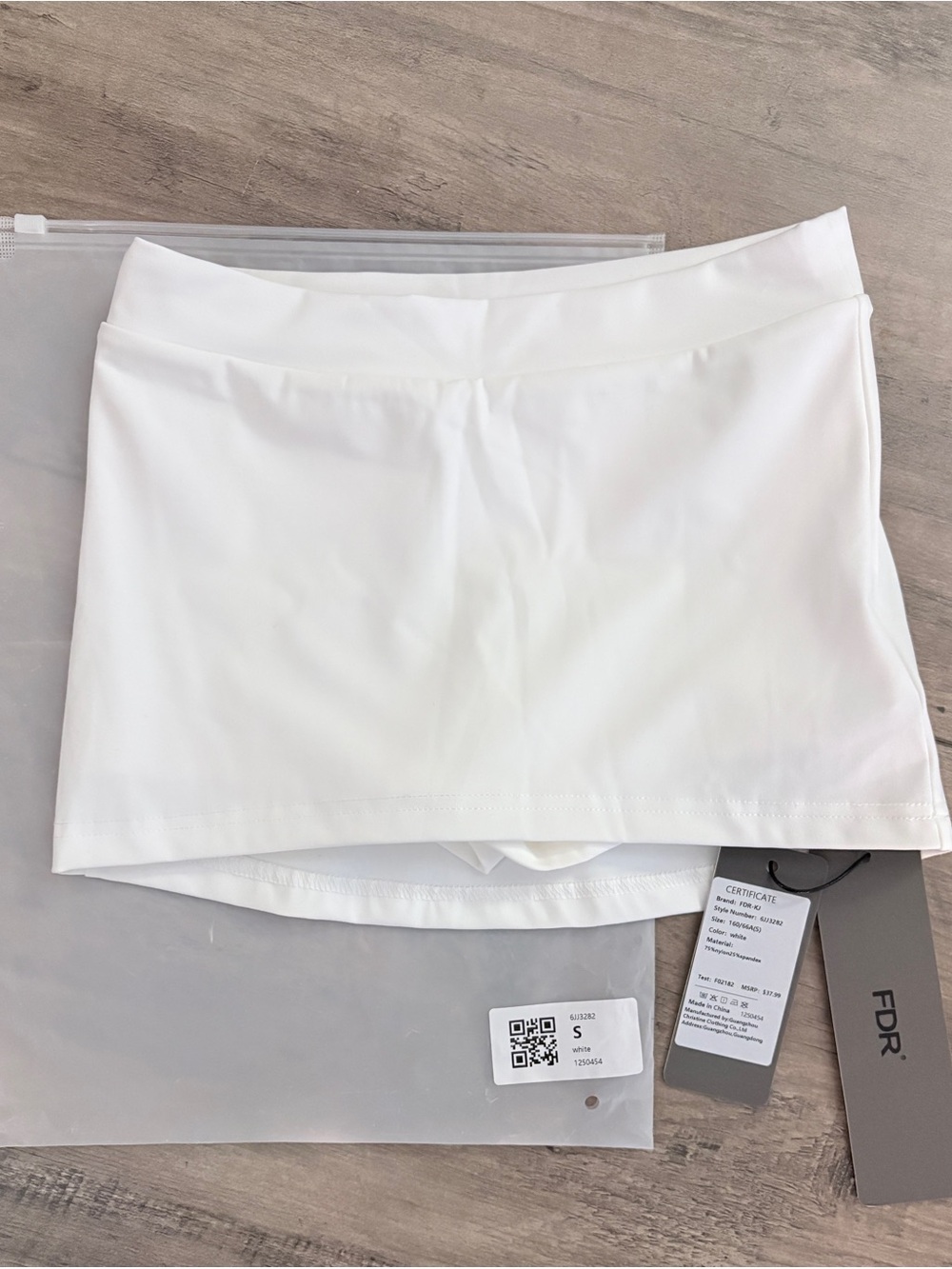 White Women's Mini Skort - Sporty Everyday Style